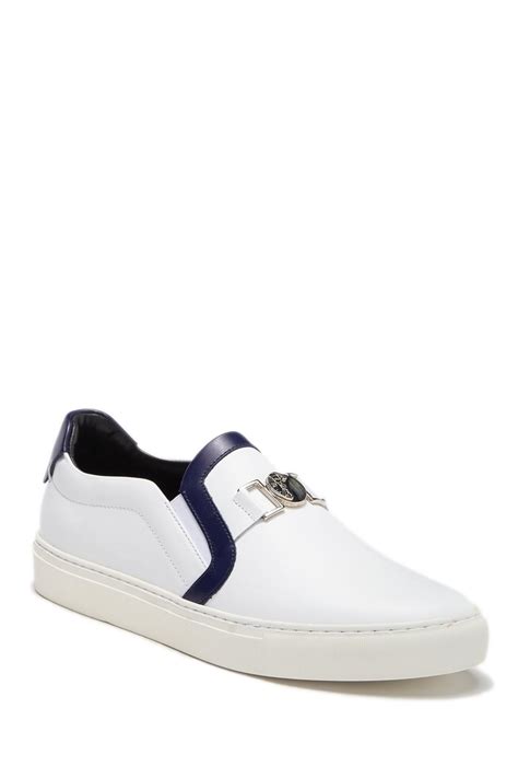 versace collection metal coin slip on sneaker|versace sneakers for men.